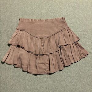 Altar'd State Mauve Tiered Mini Skirt